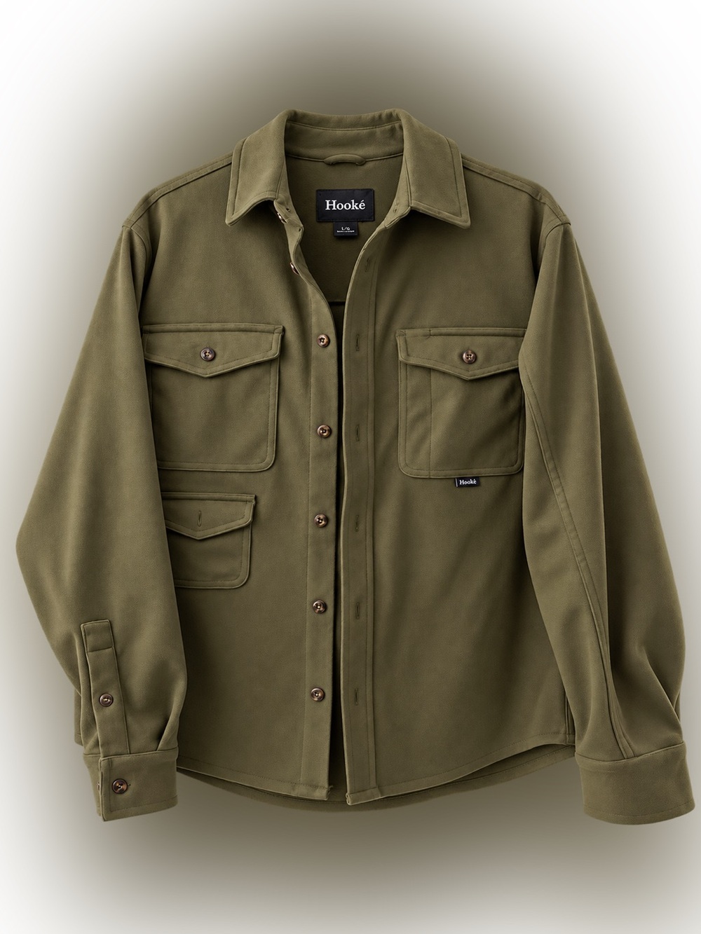 Men's Olive Green Shirt Jacket